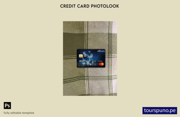 listo para imprimir plantilla frontal de aspecto fotográfico de Mastercard de Cô